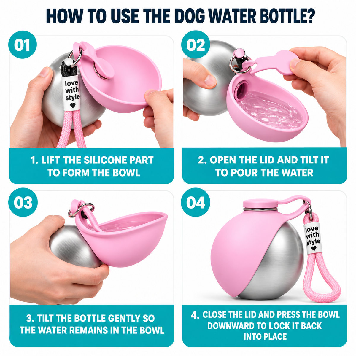AquaPup™ Portable Dog Water Bottle